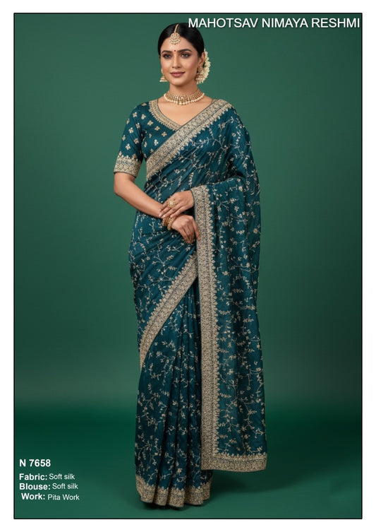 N7658 Nimaya Reshmi Mahotsav Soft Silk Sarees