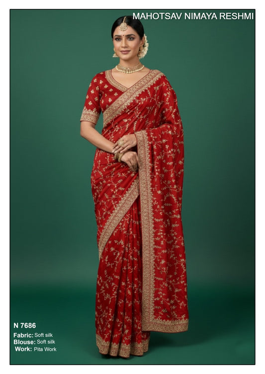 N7686 Nimaya Reshmi Mahotsav Soft Silk Sarees