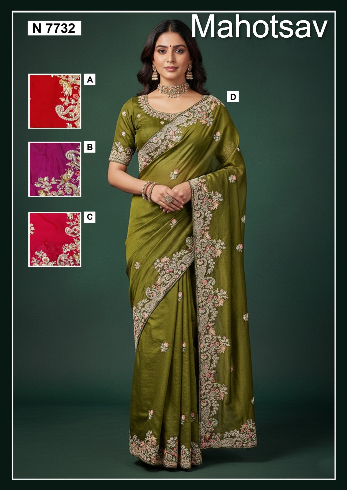 N7732 Rishita Vol 02 Mahotsav Organza Silk Sarees
