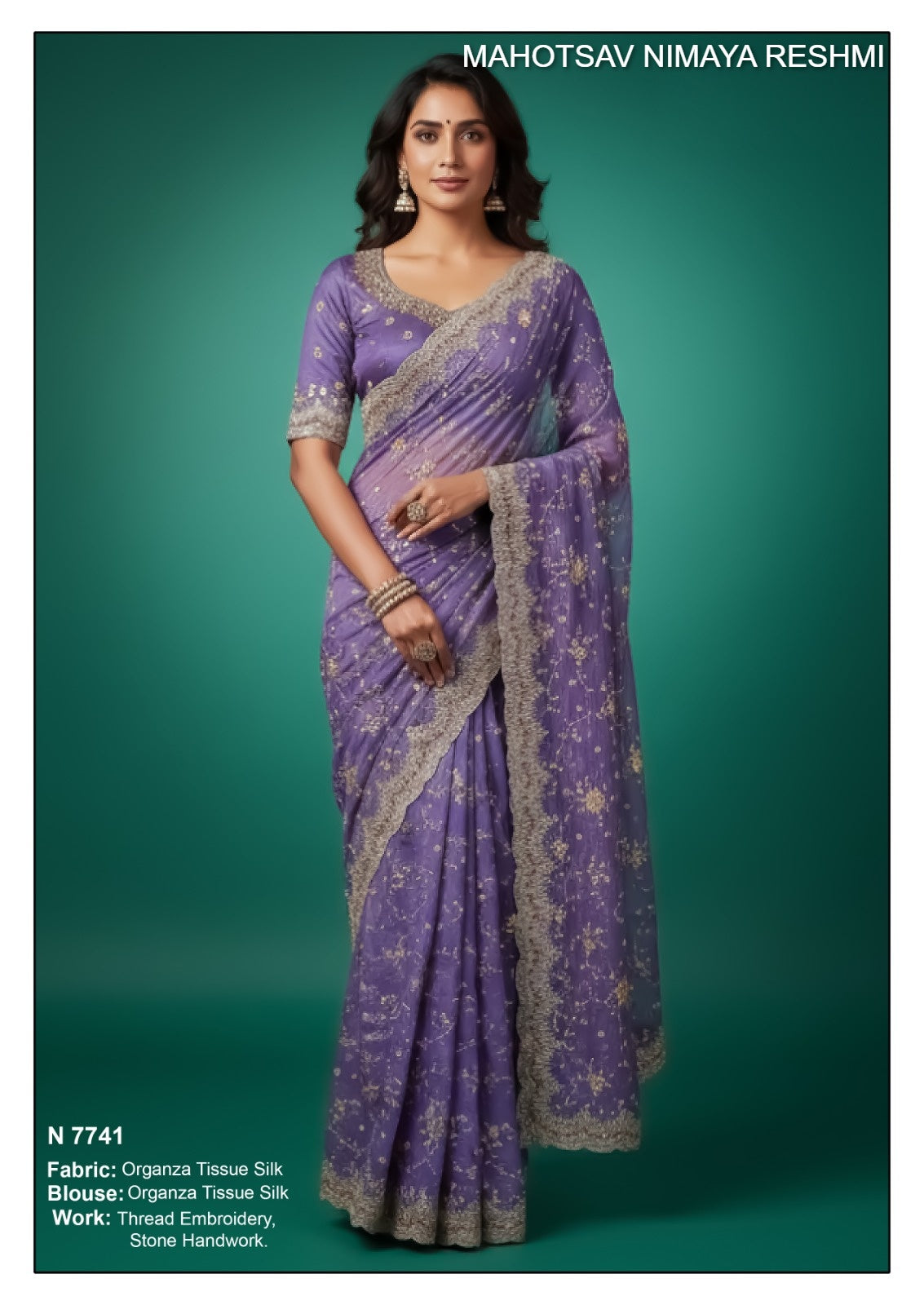 N7741 Nimaya Reshmi Mahotsav Organza Tissue Silk Sarees