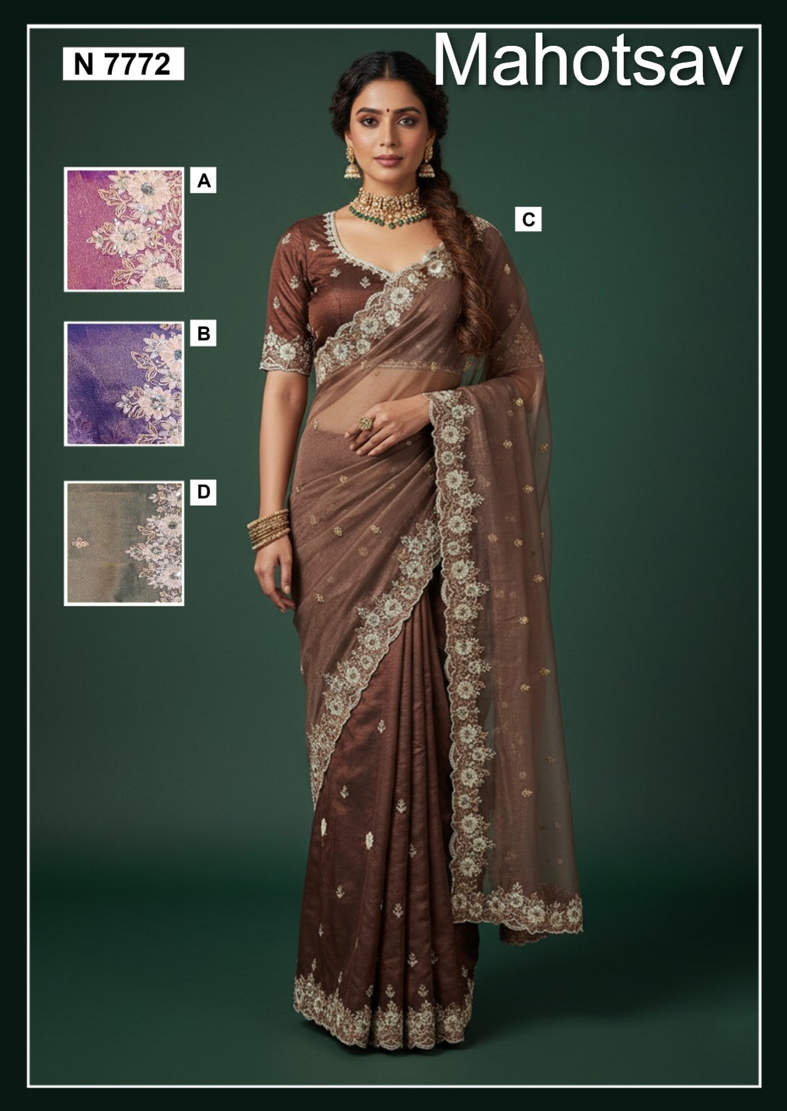N7772 Rishita Vol 02 Mahotsav Tissue Silk Sarees
