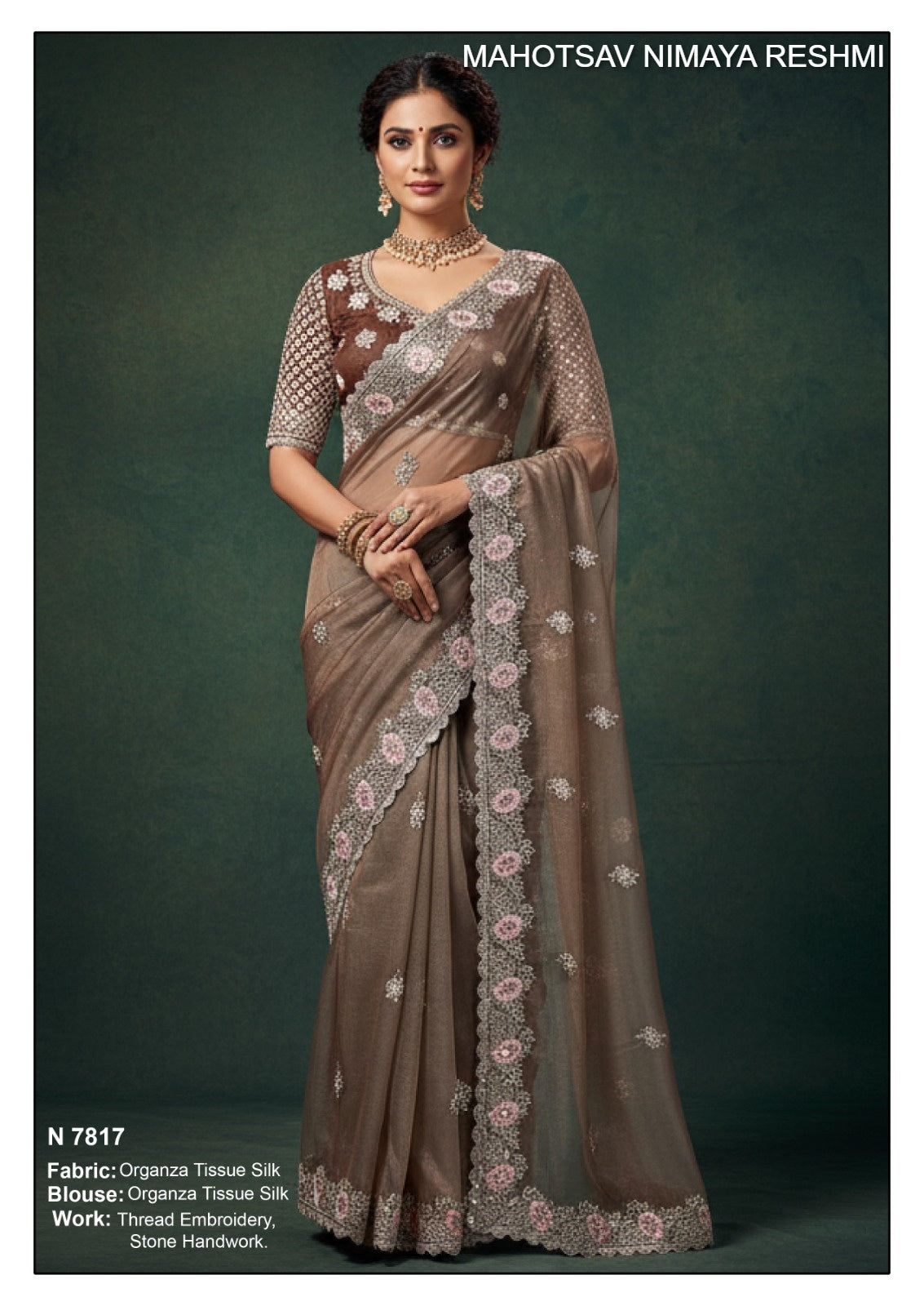 N7817 Nimaya Reshmi Mahotsav Organza Tissue Silk Sarees