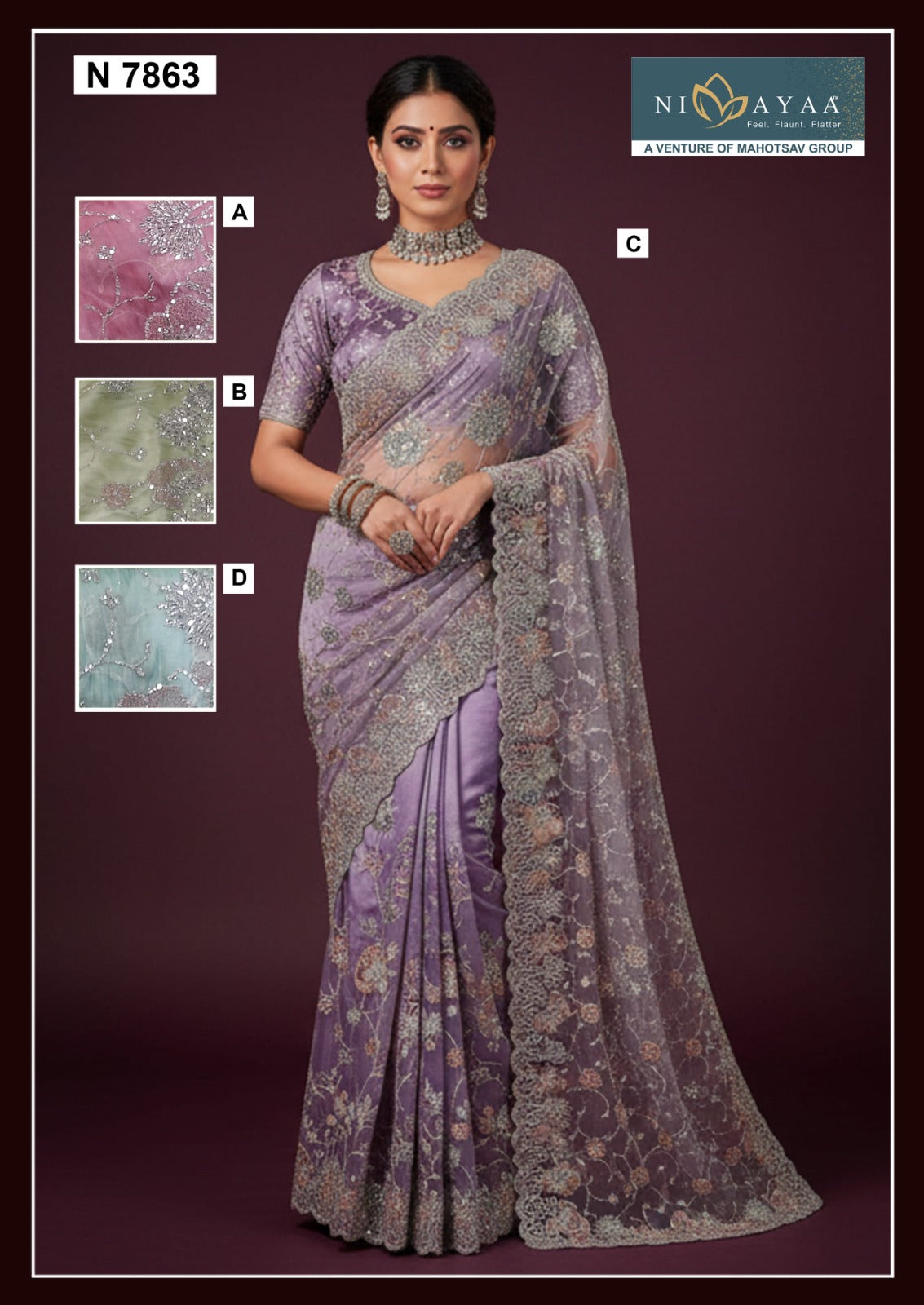 N7863 Nimaya Naira Vol 01 Mahotsav Tissue Silk Sarees