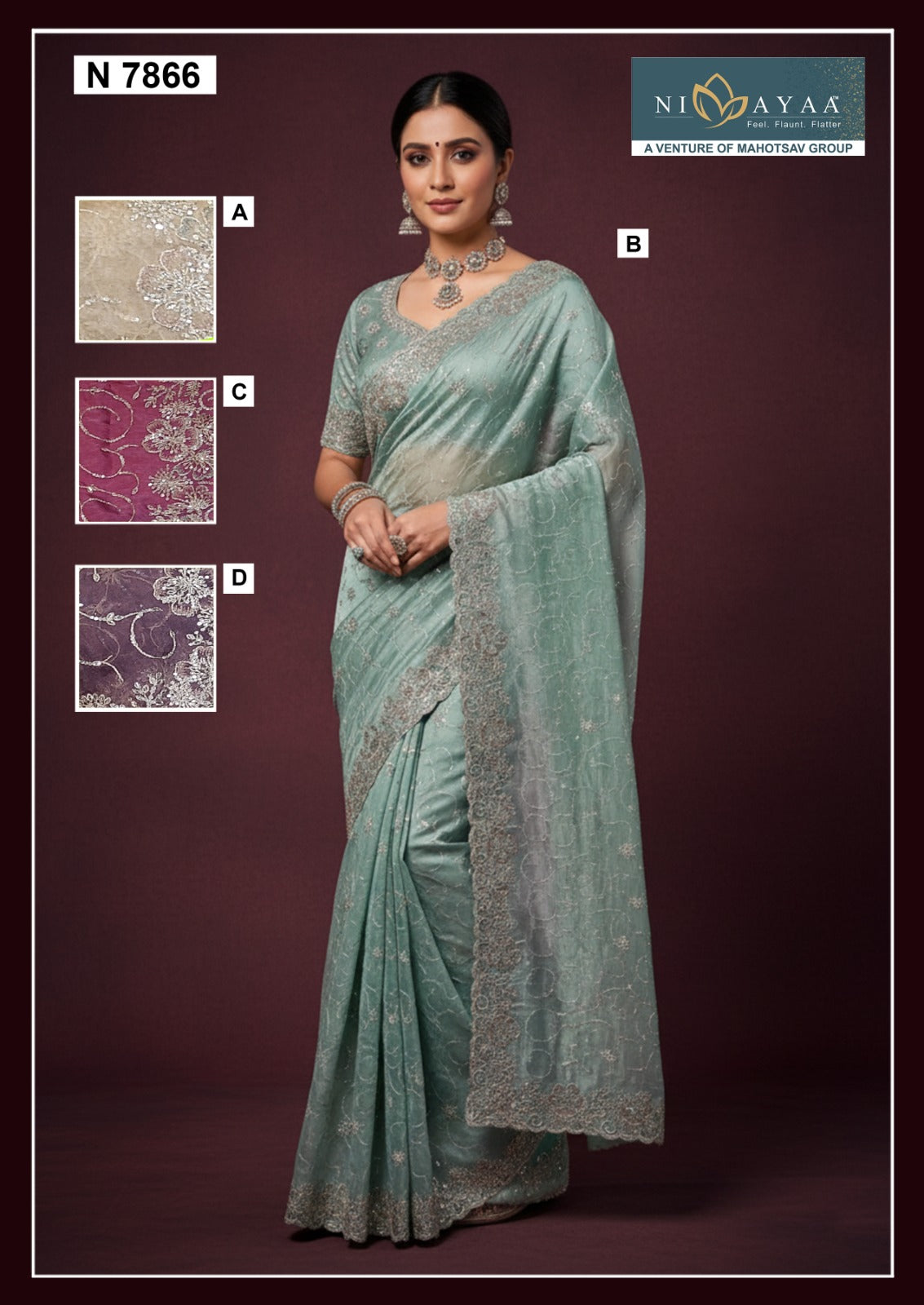 N7866 Nimaya Naira Vol 01 Mahotsav Tissue Silk Sarees