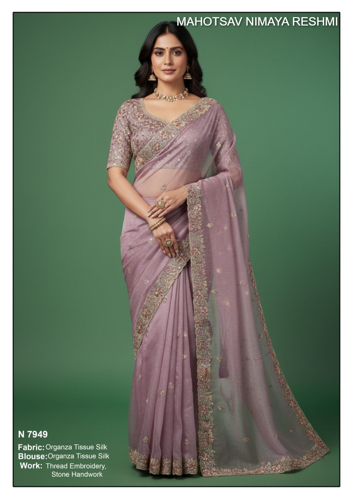 N7949 Nimaya Reshmi Mahotsav Organza Tissue Silk Sarees
