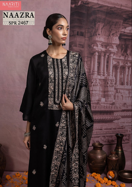 Naazra 2467 Naariti Satin Organza Unstitched Suits