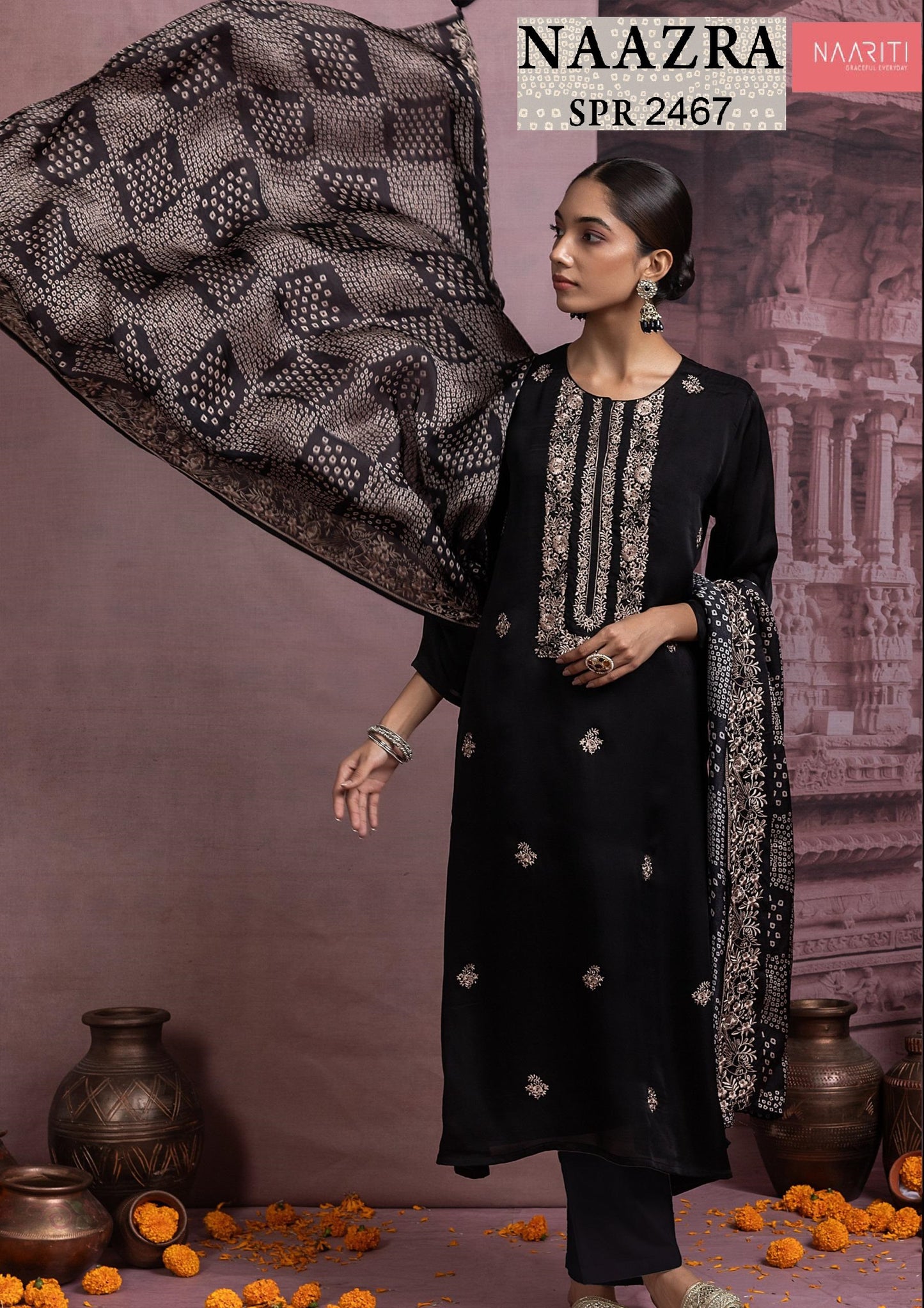 Naazra 2467 Naariti Satin Organza Unstitched Suits