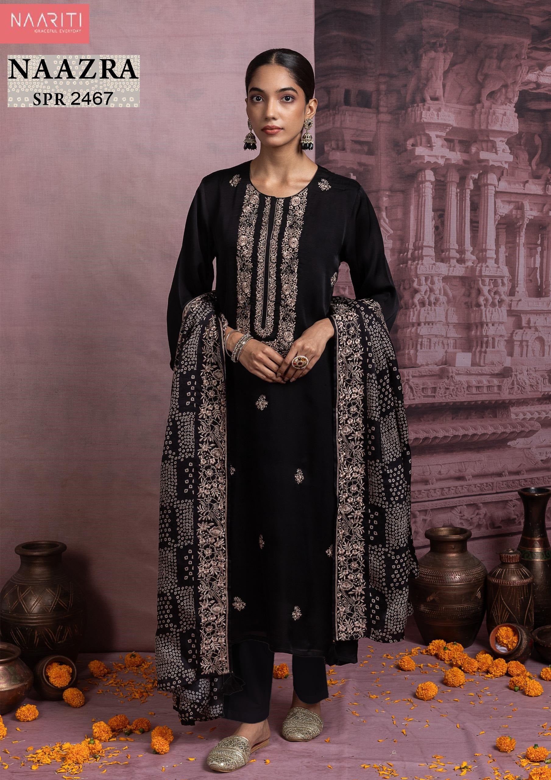 Naazra 2467 Naariti Satin Organza Unstitched Suits