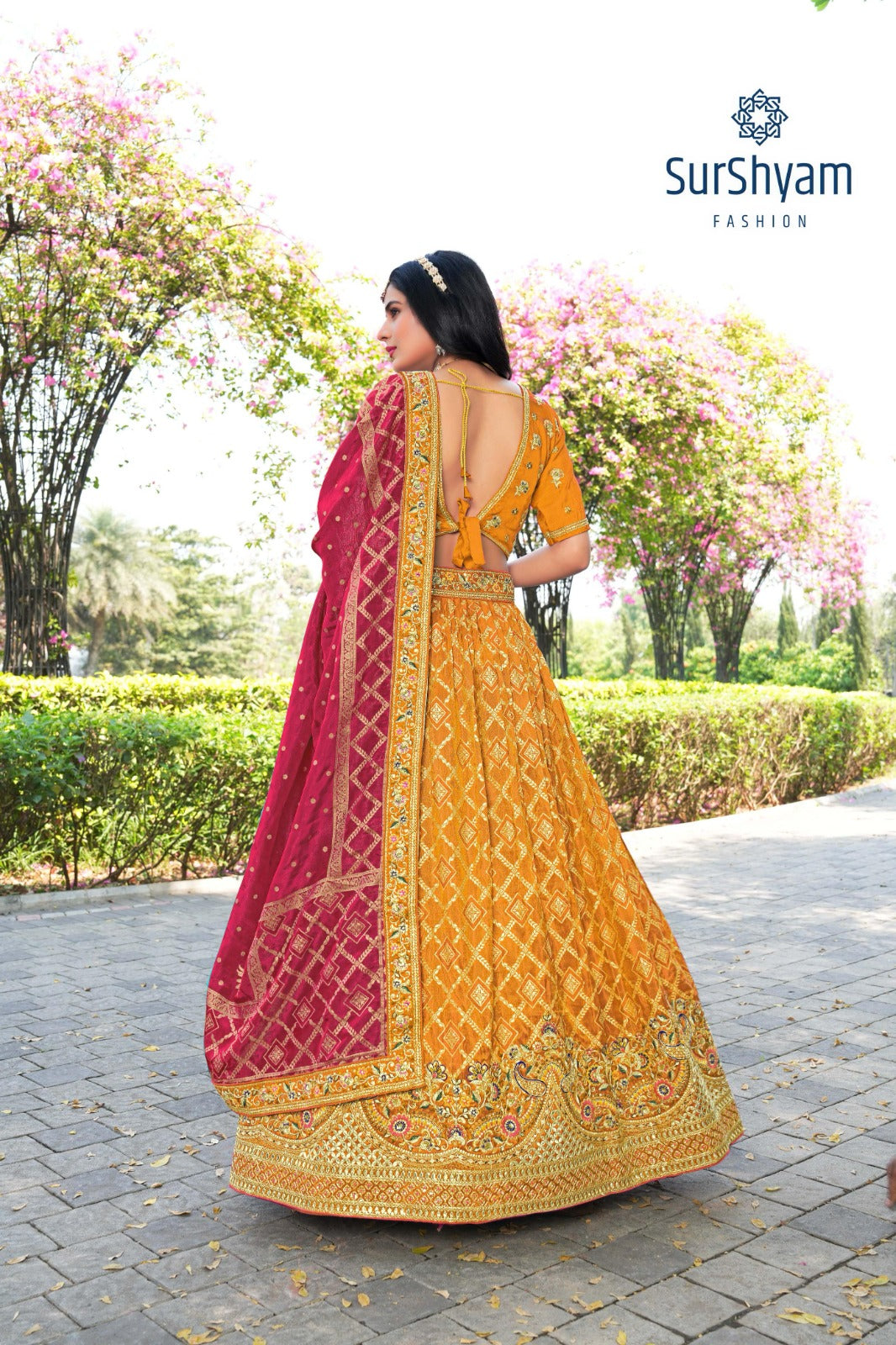 Naseehat Musterd Surshyam Fashion Banarasi Silk Lehenga Choli