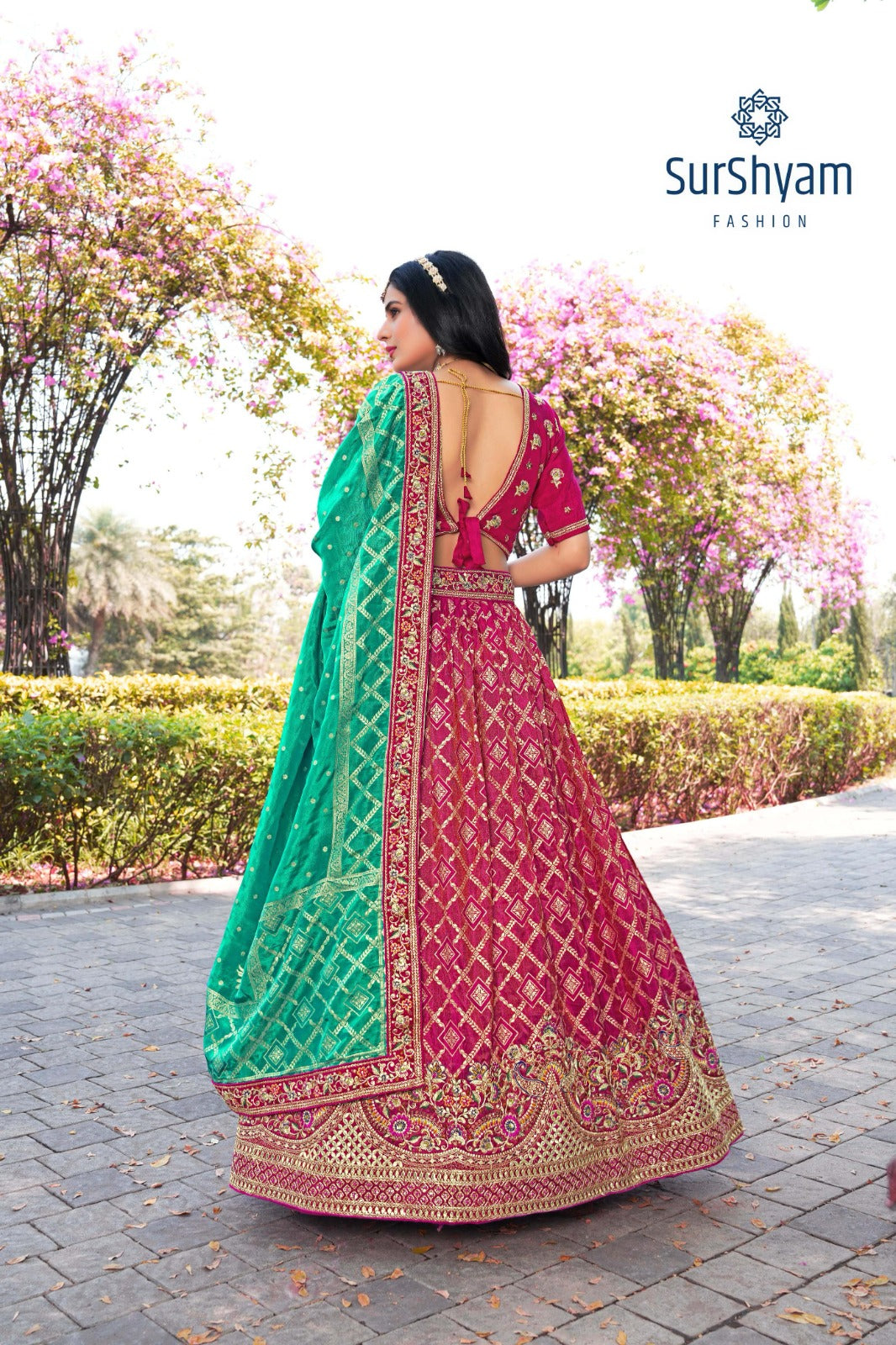 Naseehat Rani Pink Surshyam Fashion Banarasi Silk Lehenga Choli