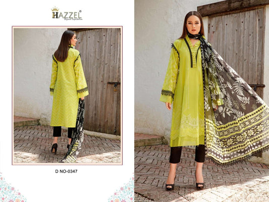 Needle Wonder 0347 Hazzel Printed Pakistani Patch Suits