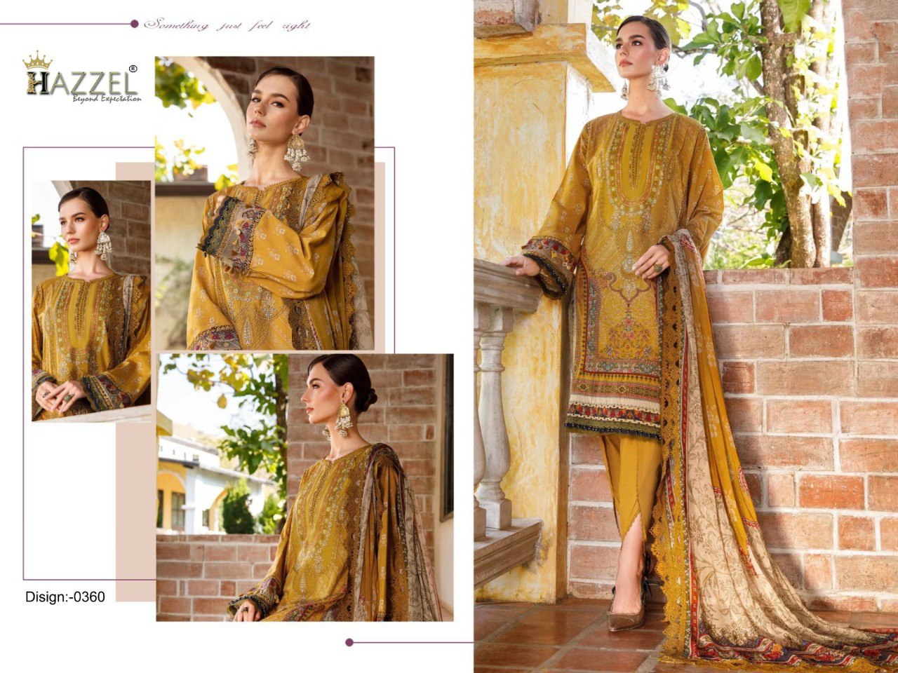 Needle Wonder 0360 Hazzel Embroidery Pakistani Patch Suits