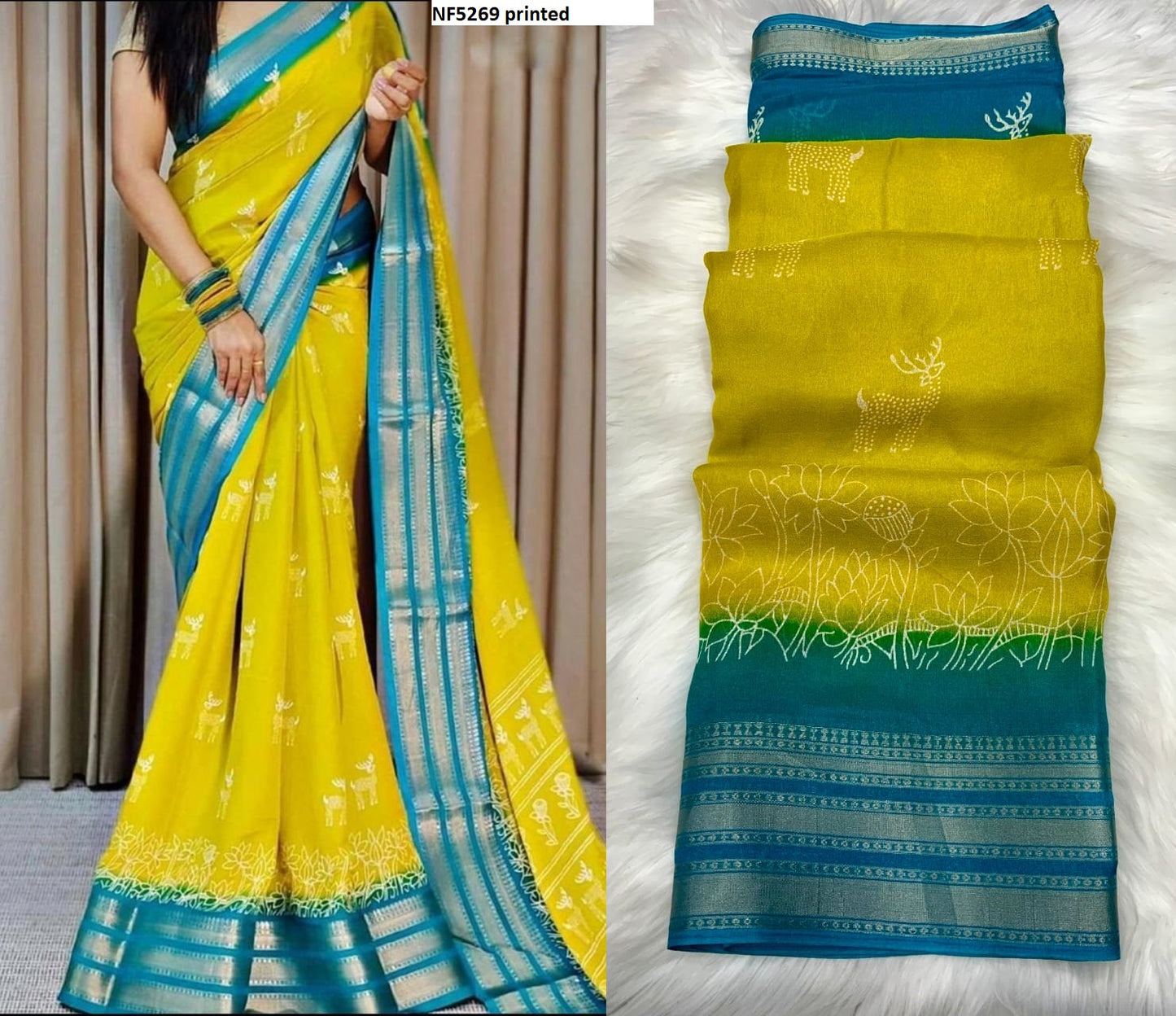 Nf5269 Printed Vmk Sarees