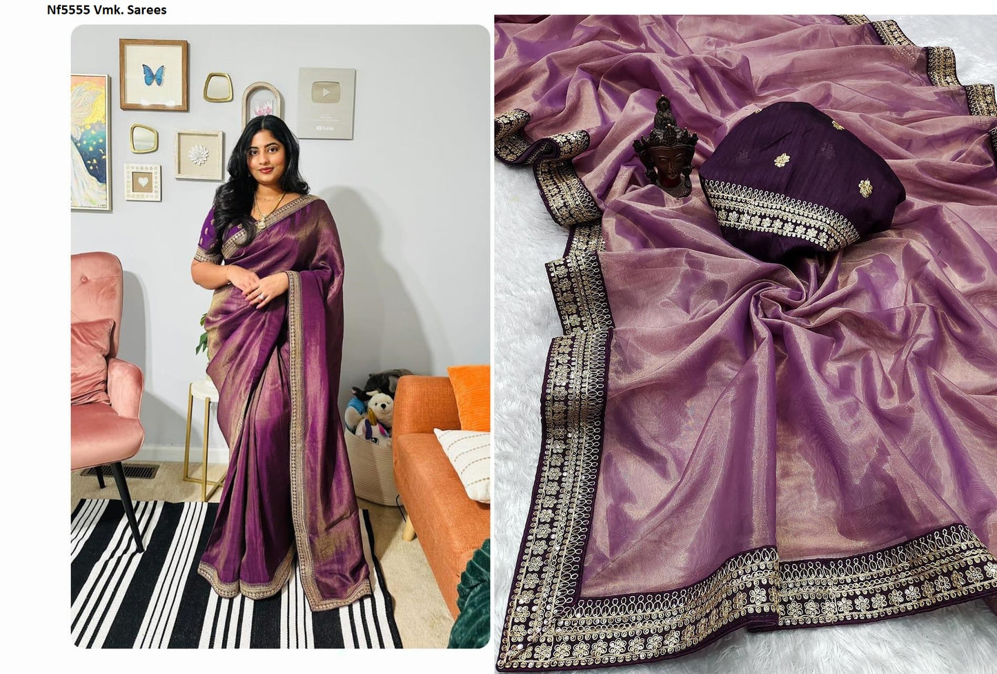 Nf5555 Sequence Work Vmk. Sarees