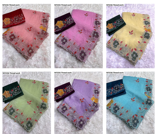 Nf5556 Thread Work Vmk. Sarees