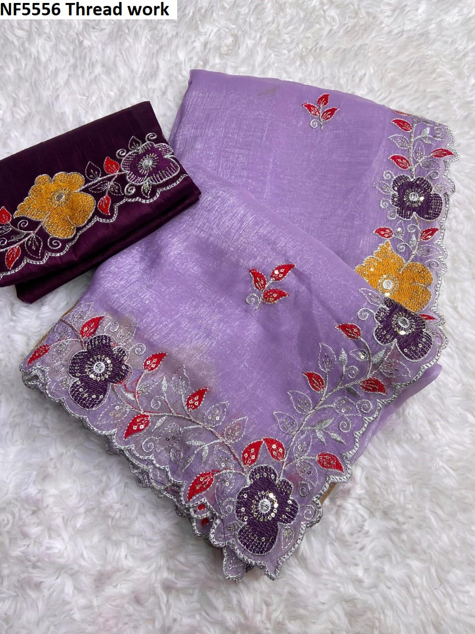 Nf5556 Thread Work Vmk. Sarees