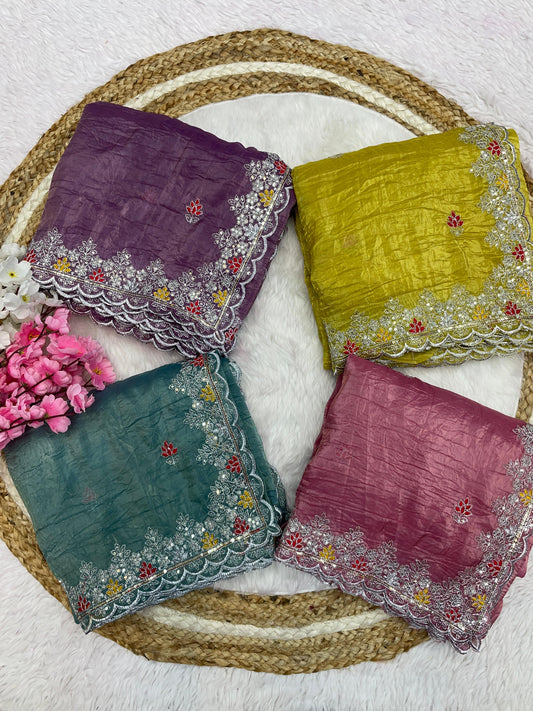 Nf5566 Thread Work Vmk. Sarees