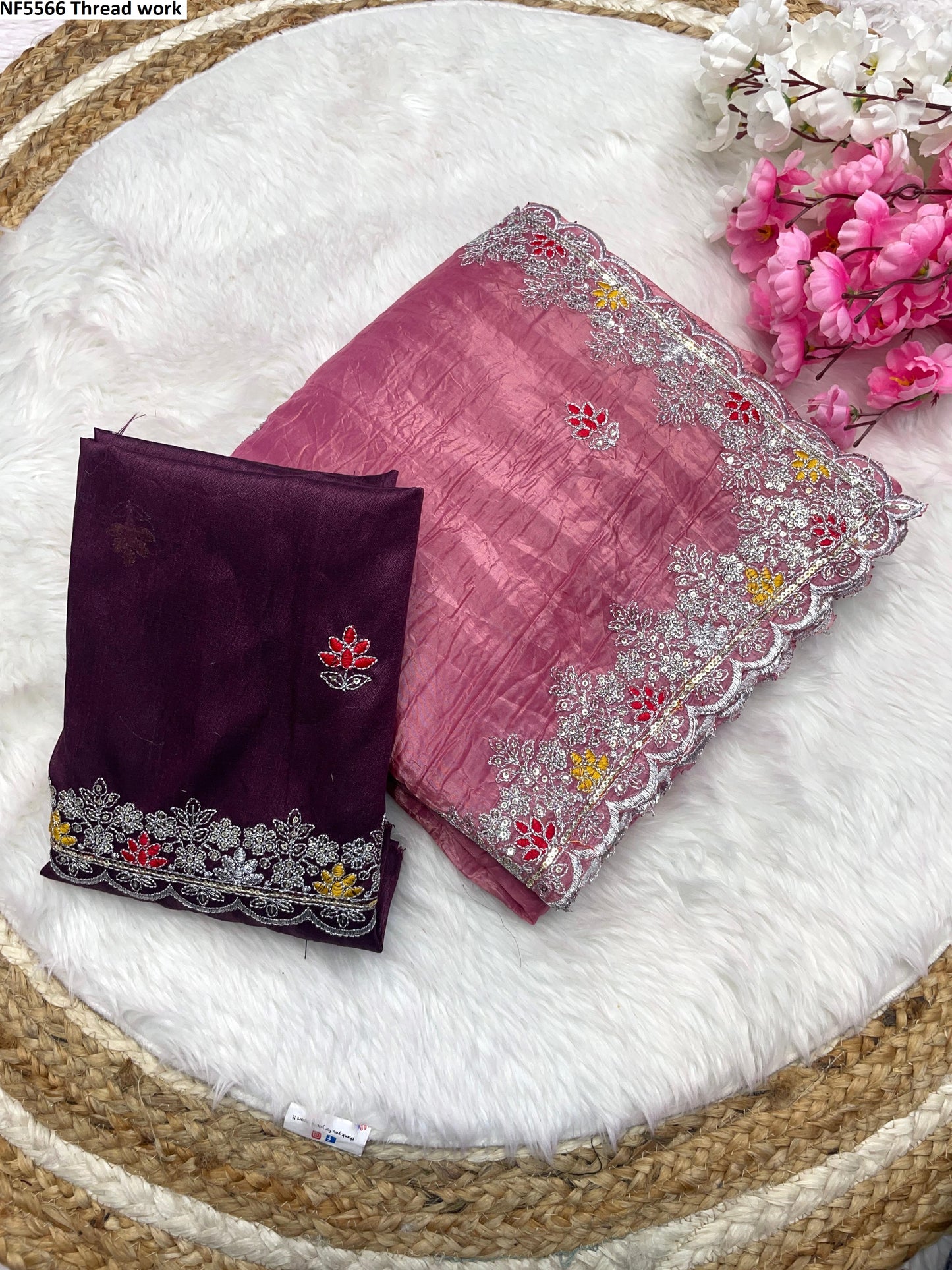 Nf5566 Thread Work Vmk. Sarees