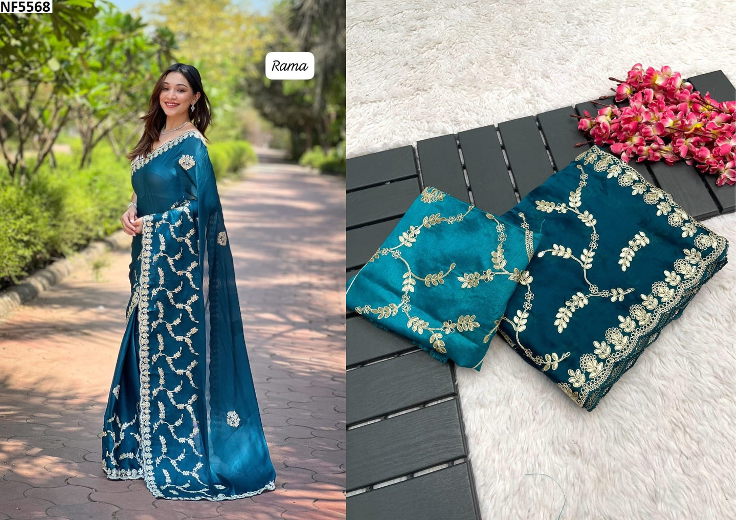 Nf5568 Coding Work Vmk. Sarees