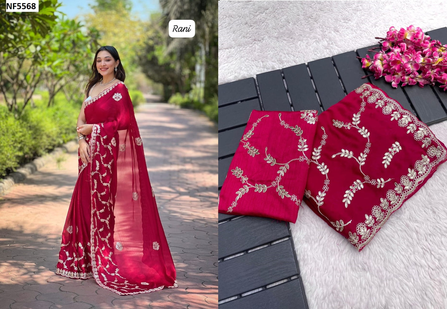 Nf5568 Coding Work Vmk. Sarees