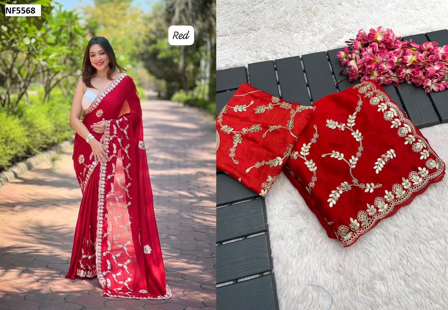 Nf5568 Coding Work Vmk. Sarees