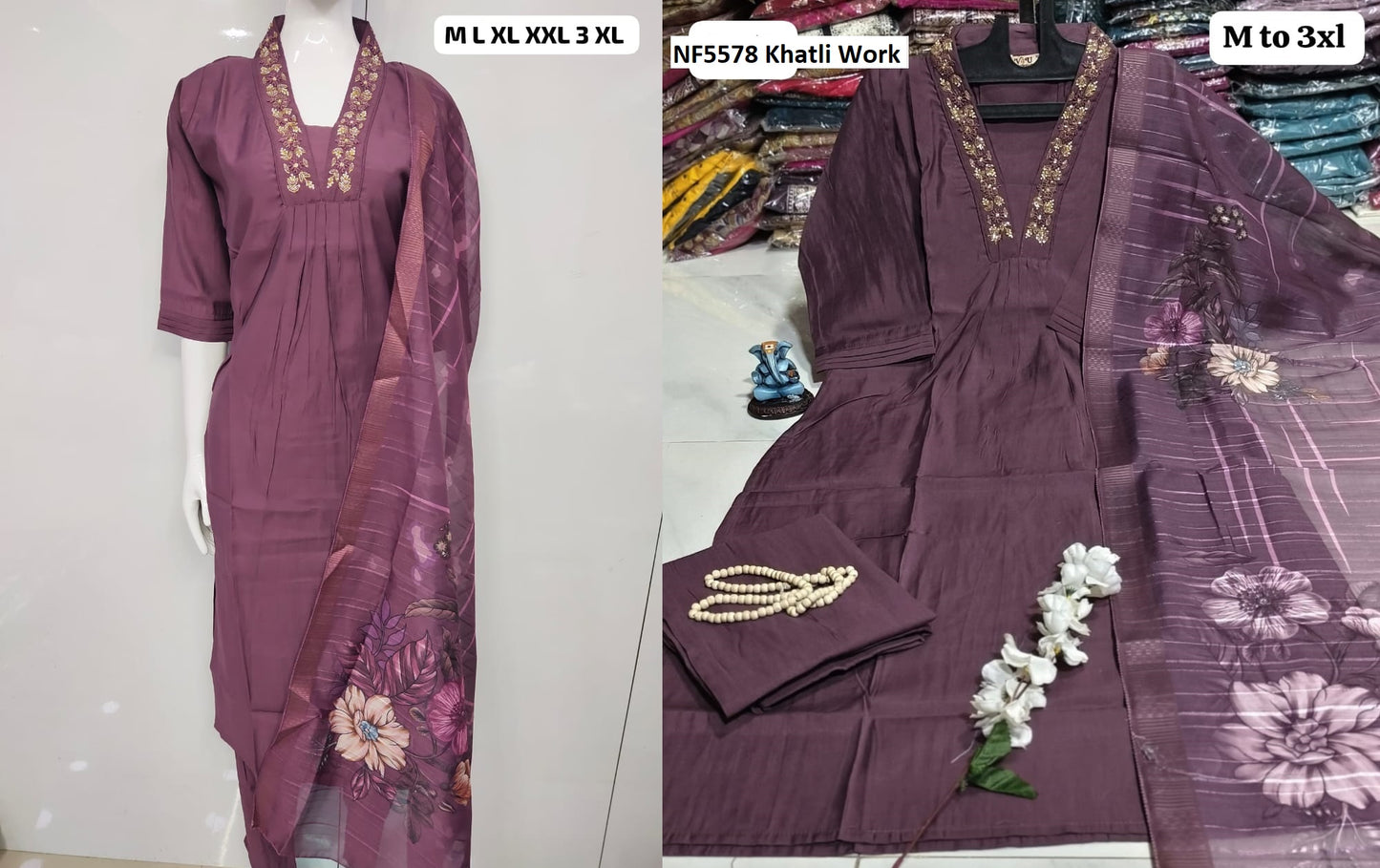 Nf5578 Khatli Work Vmk. Readymade Suits