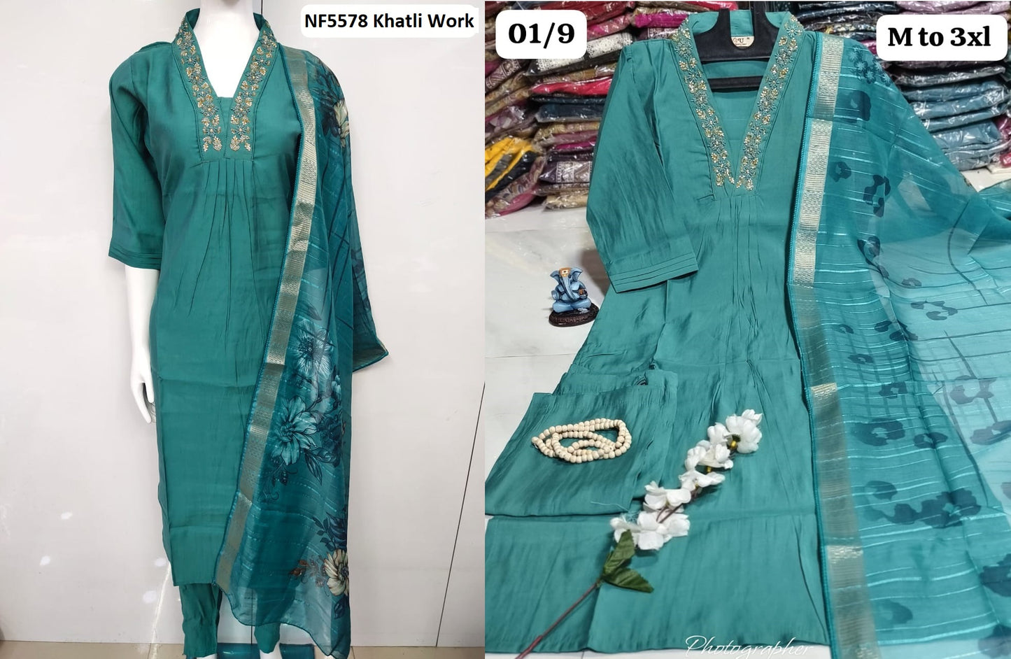 Nf5578 Khatli Work Vmk. Readymade Suits