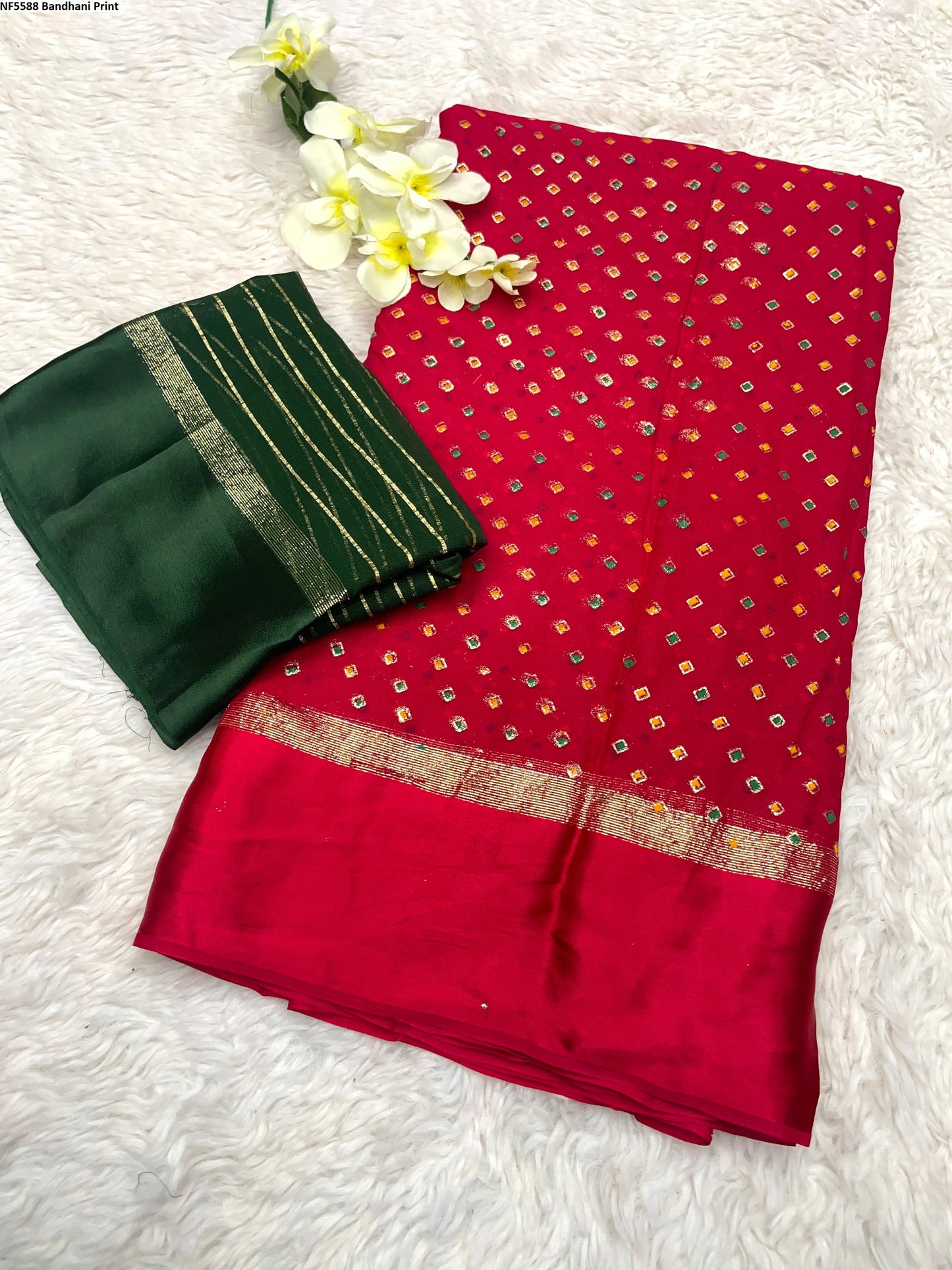 Nf5588 Bandhani Print Vmk. Sarees