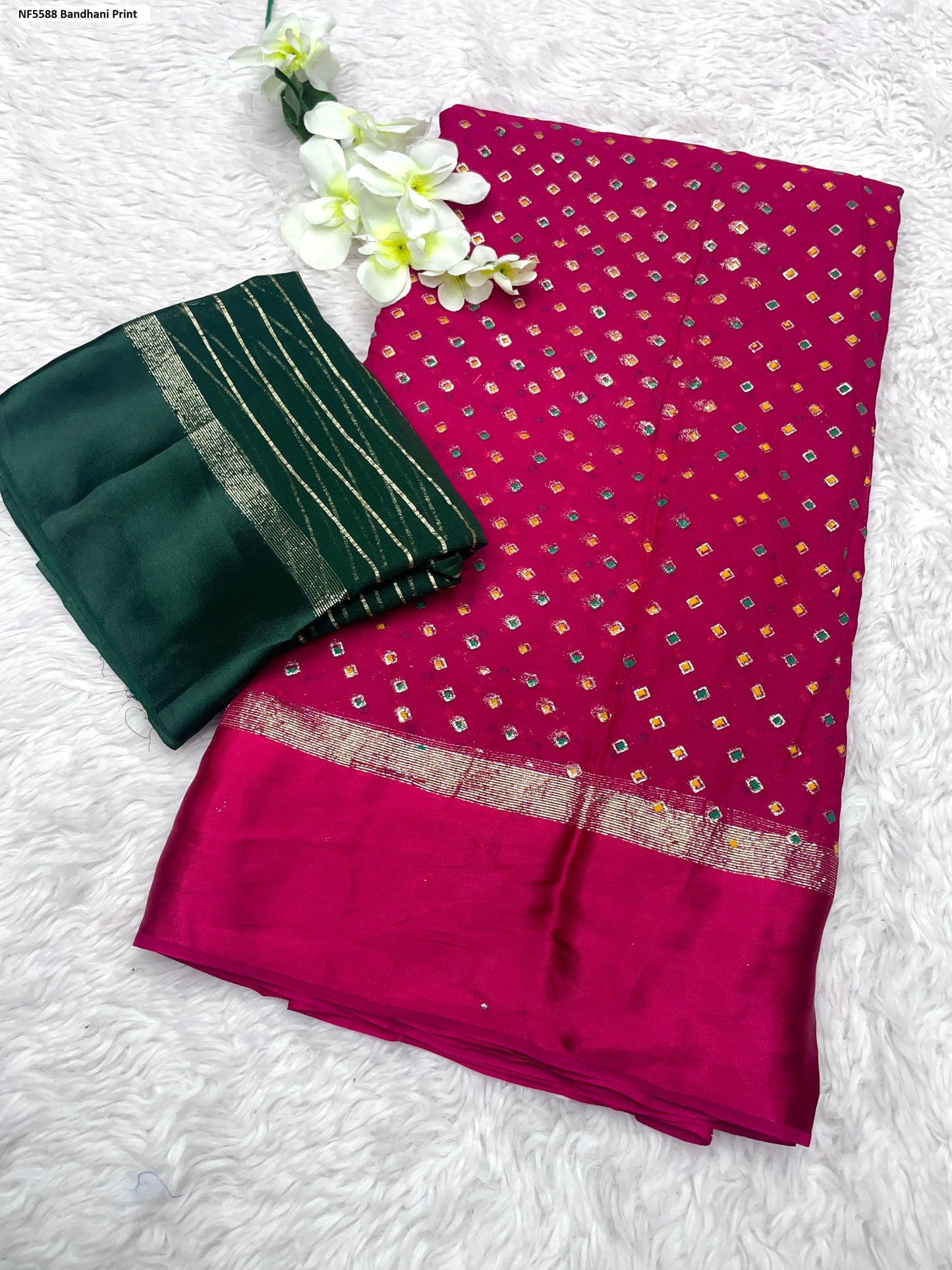 Nf5588 Bandhani Print Vmk. Sarees