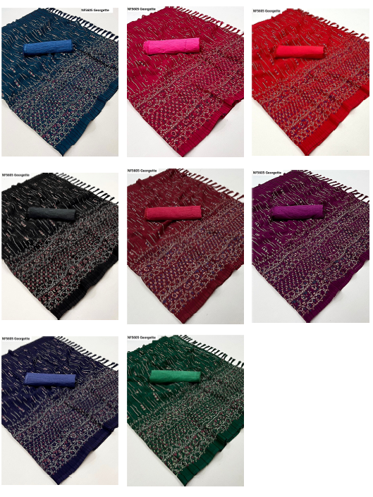 Nf5605 Georgette Vmk. Sarees