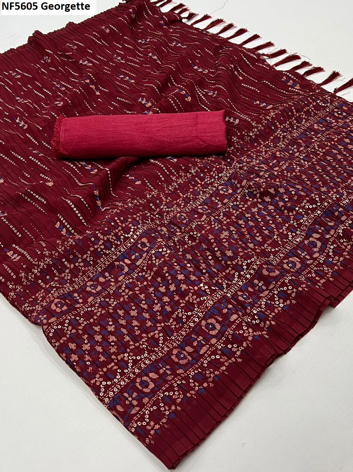 Nf5605 Georgette Vmk. Sarees