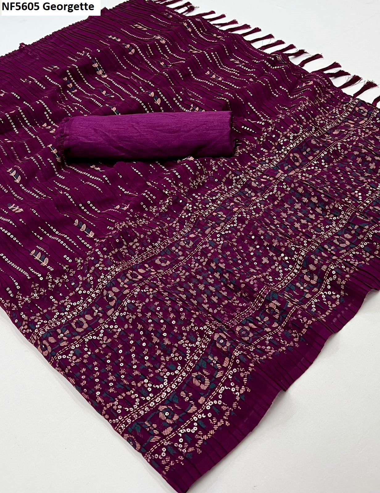 Nf5605 Georgette Vmk. Sarees