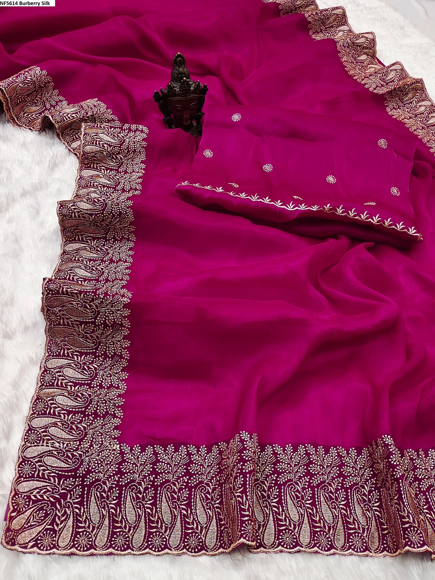 Nf5614 Burberry Silk Vmk. Sarees