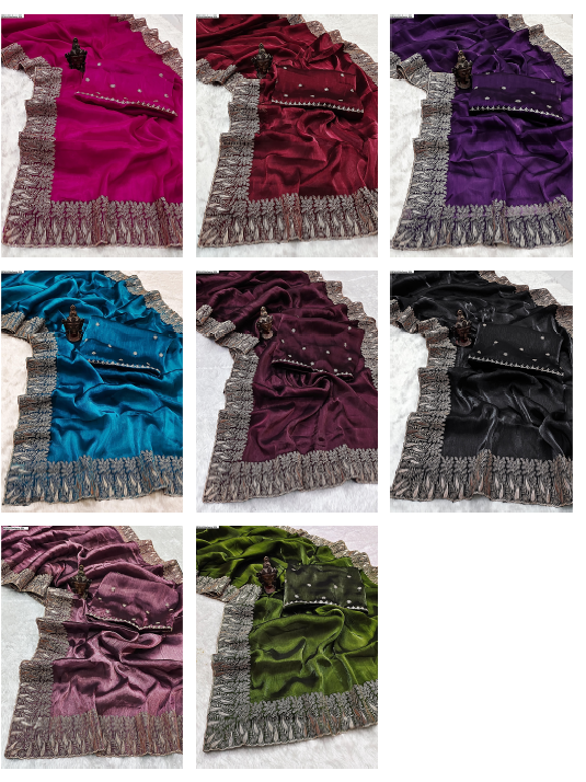 Nf5614 Burberry Silk Vmk. Sarees