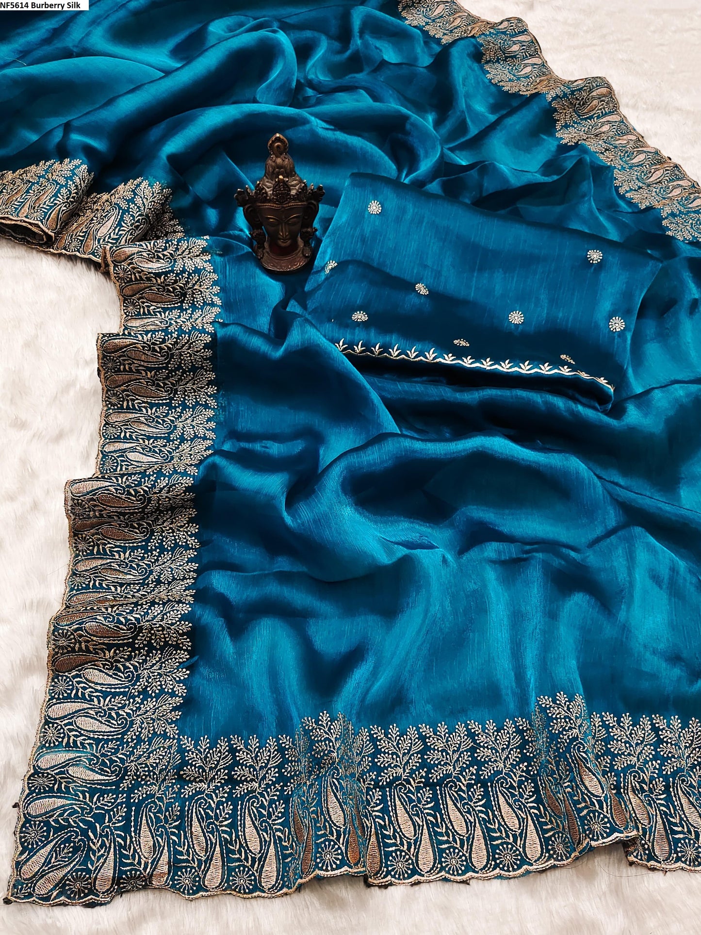 Nf5614 Burberry Silk Vmk. Sarees