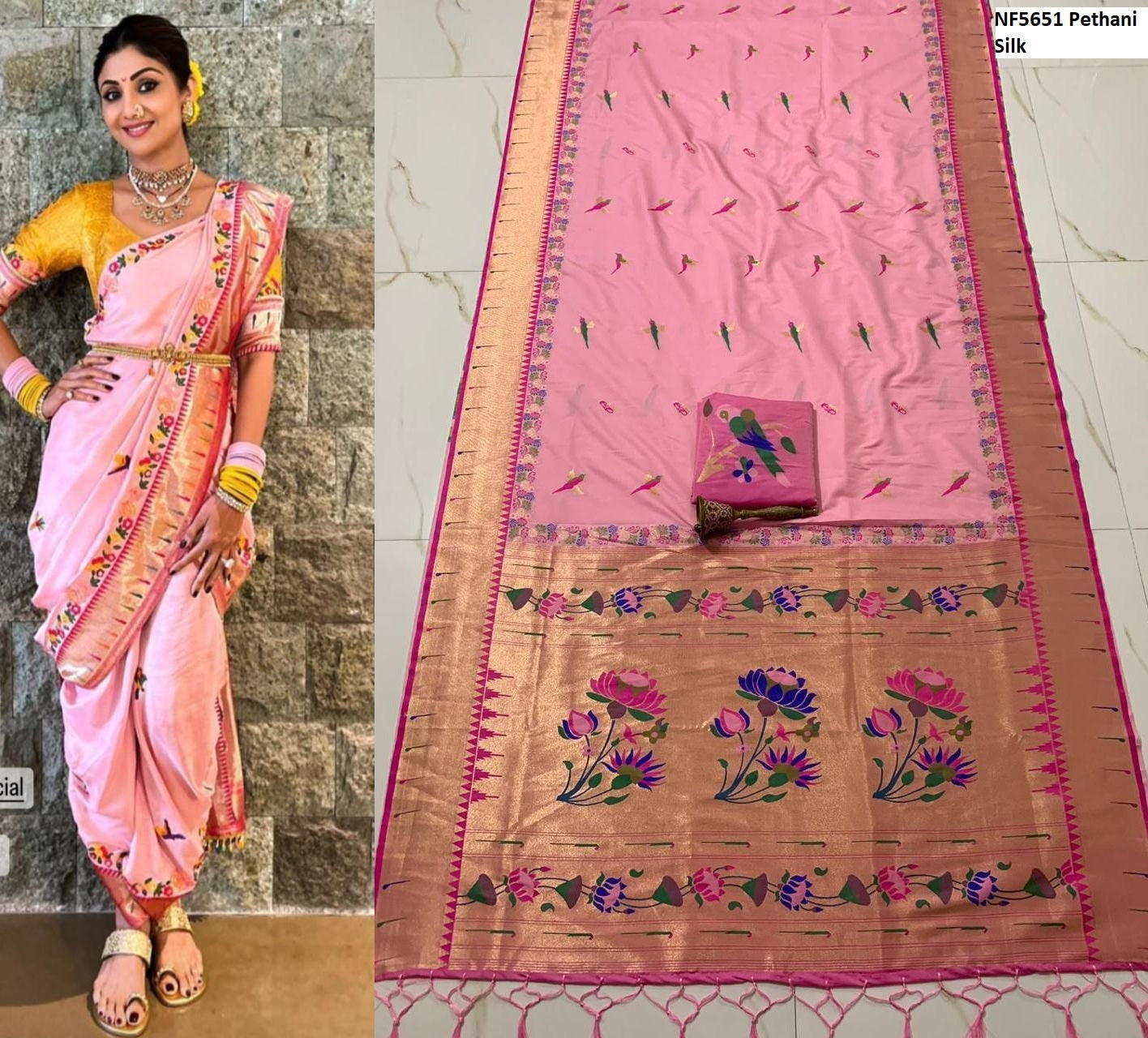 Nf5651 Pethani Silk Vmk. Sarees