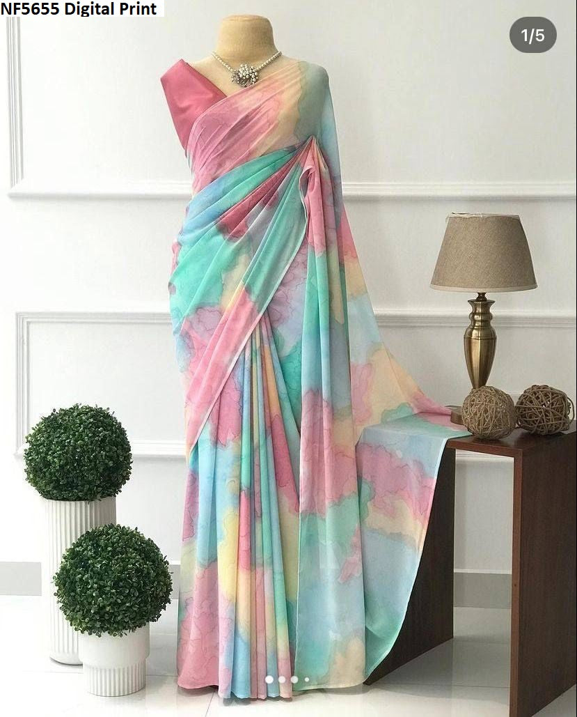 Nf5655 Digital Print Vmk Sarees