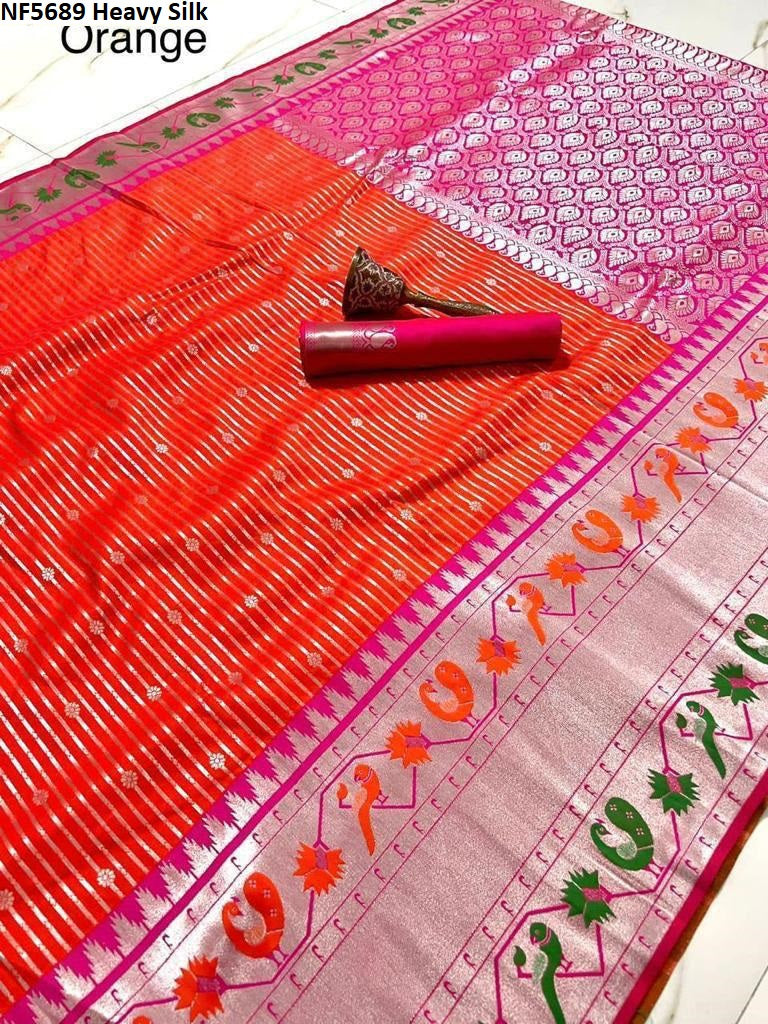 Nf5689 Heavy Silk Vmk Sarees