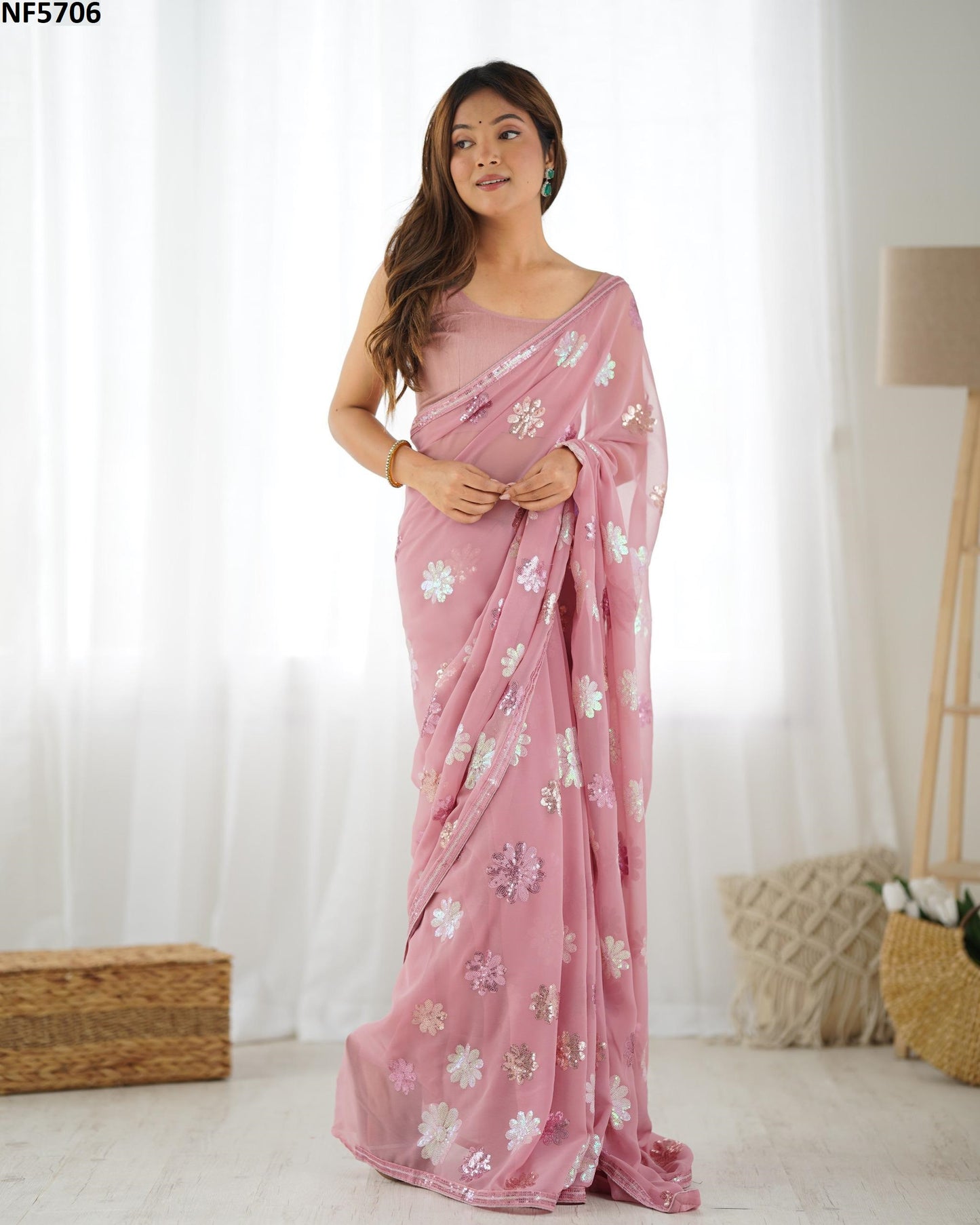 Nf5706 Vmk. Sequence Work Sarees