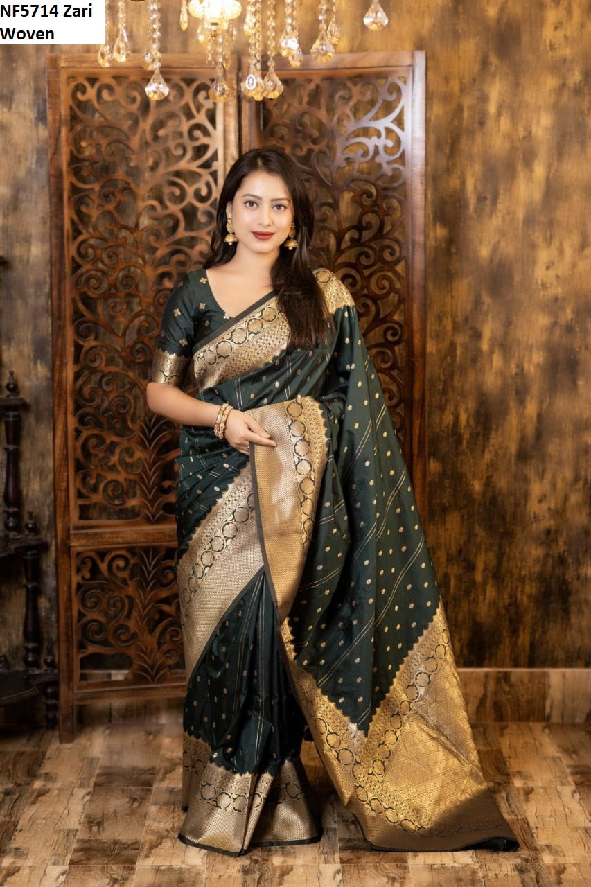 Nf5714 Zari Woven Vmk. Sarees