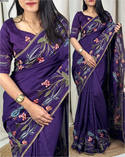 Nf5723 Vmk. Pure Tusser Sarees