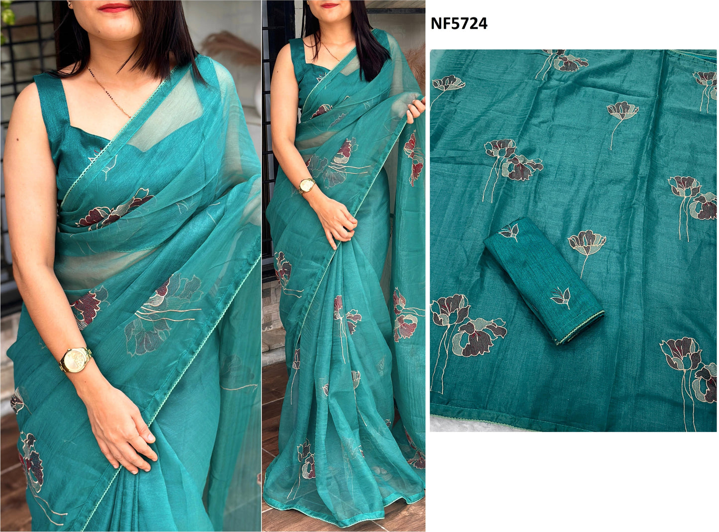 Nf5724 Vmk. Organza Sarees