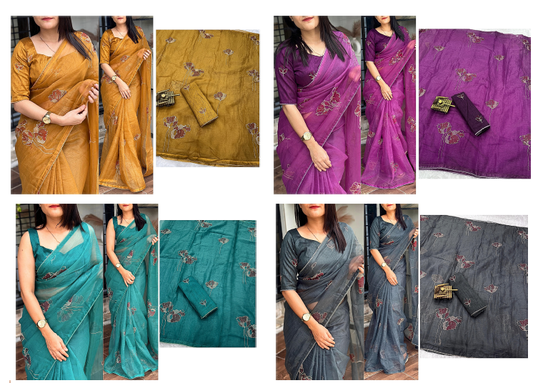 Nf5724 Vmk. Organza Sarees