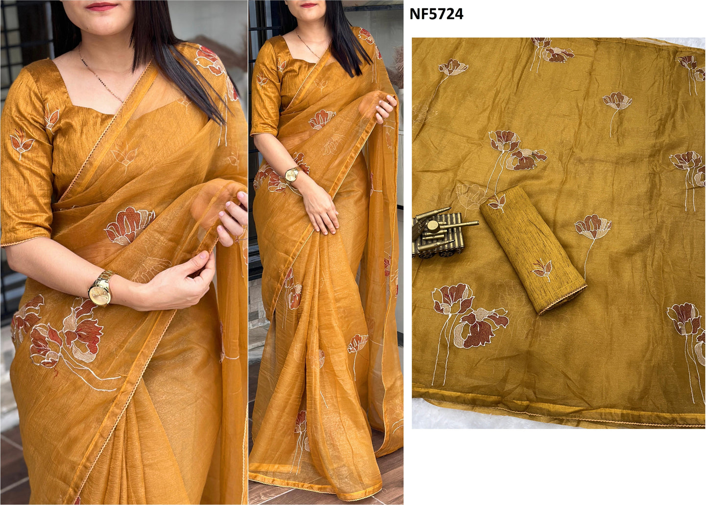 Nf5724 Vmk. Organza Sarees