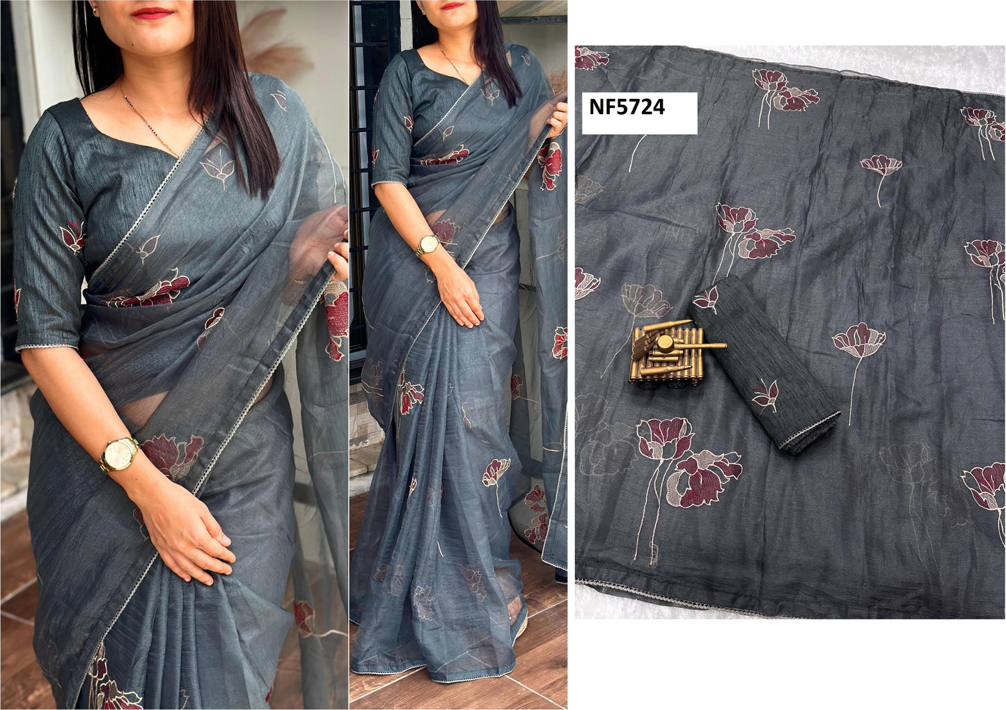Nf5724 Vmk. Organza Sarees