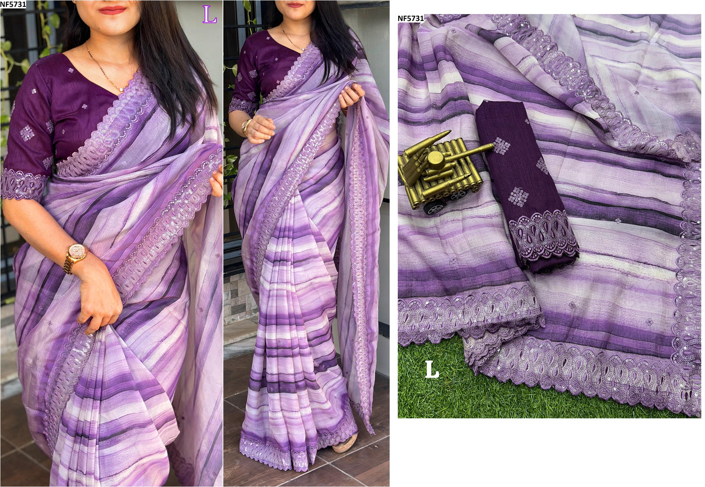 Nf5731 Vmk. Digital Print Sarees