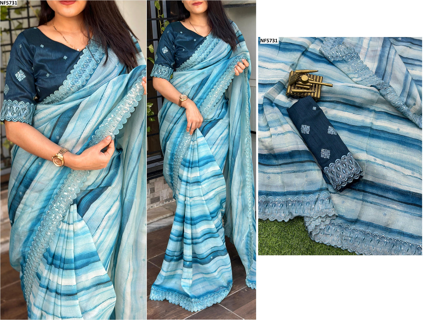 Nf5731 Vmk. Digital Print Sarees