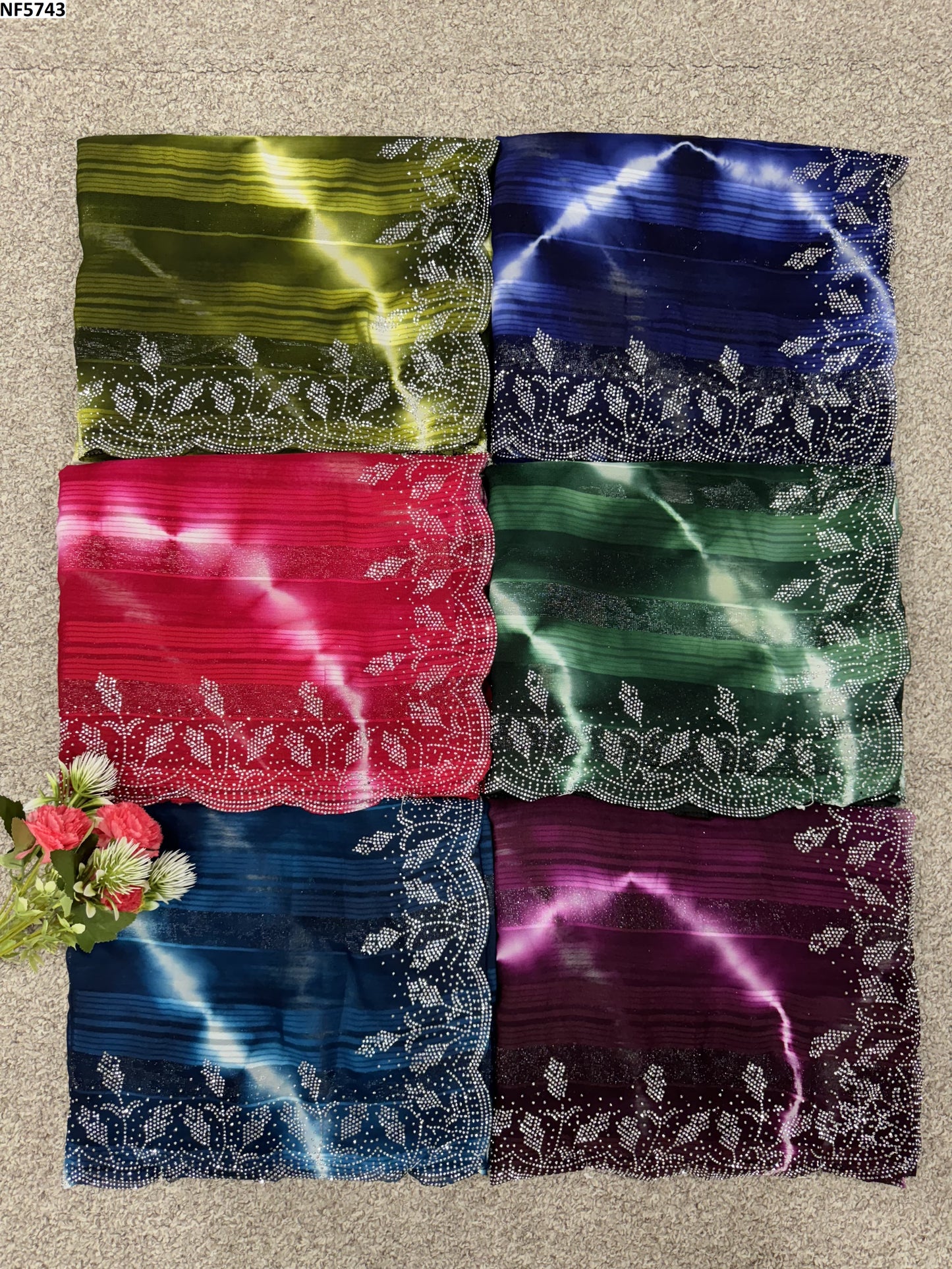 Nf5743 Vmk. Swarovski Diamond Sarees