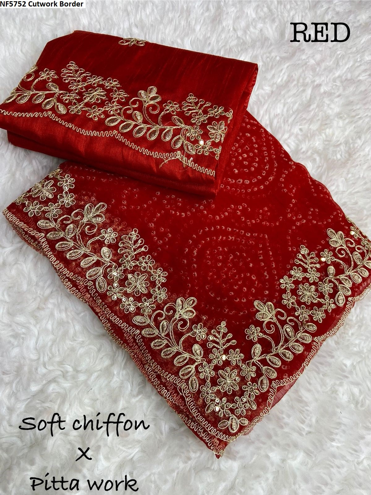 Nf5752 Cutwork Border Vmk. Sarees
