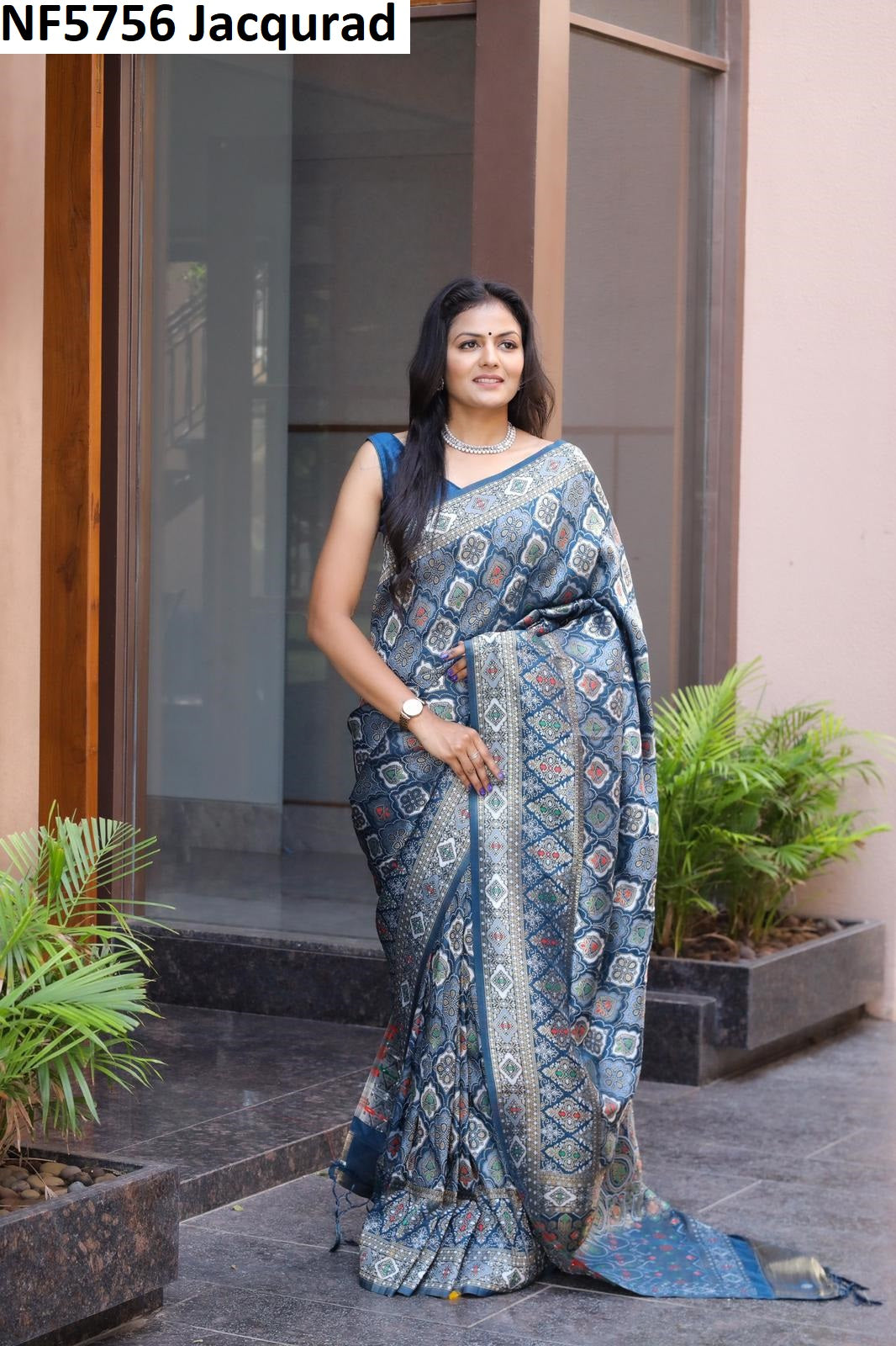 Nf5756 Jacqurad Work Vmk. Sarees